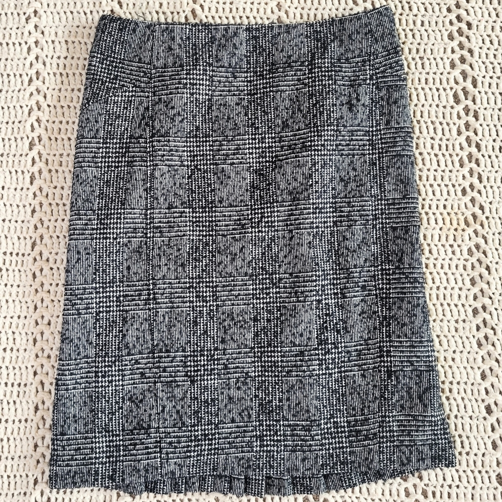 Express Plaid Tweed Wool-blend Pencil Skirt size 4